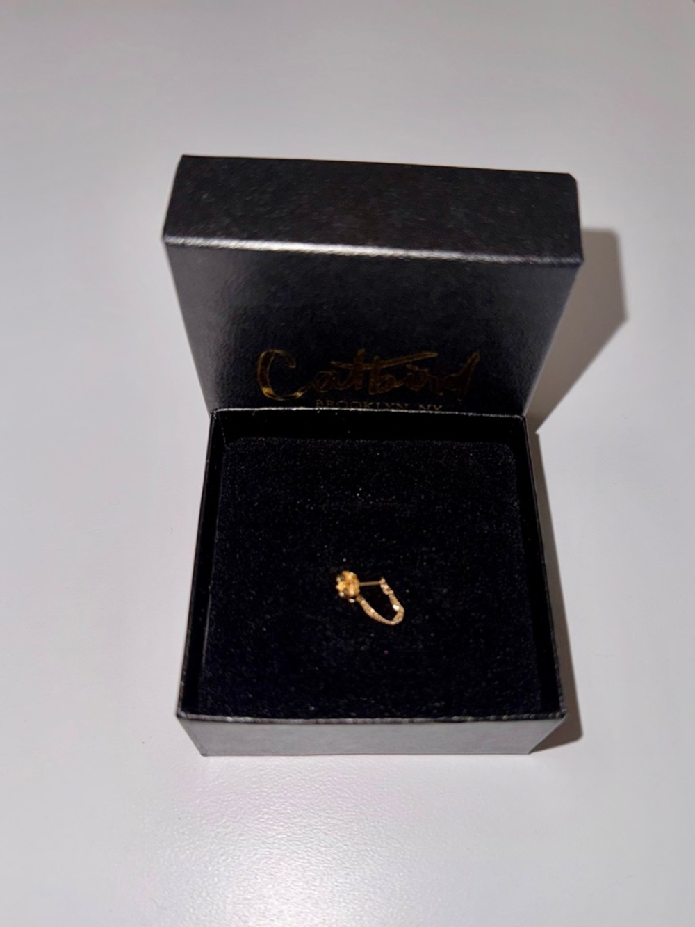 Catbird Sweet Nothing Gold Chain Stud Earring (Single) 14k Yellow Gold - Picture 4 of 8